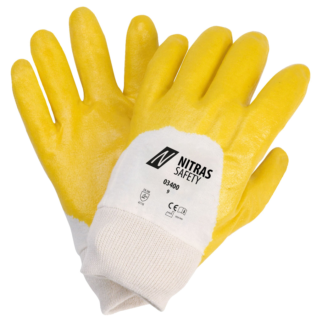 Gants en coton Nitras 03400 avec revêtement en nitrile