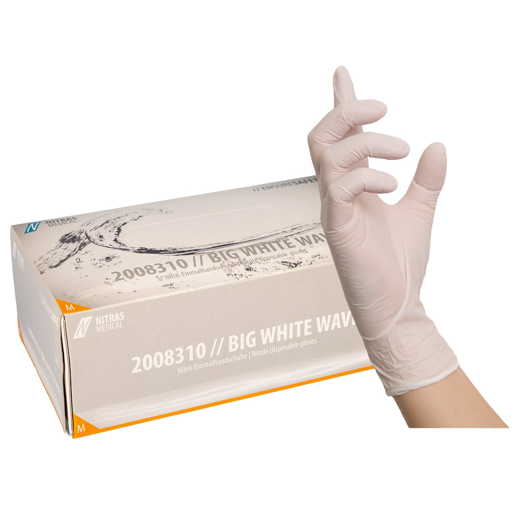 NITRAS BLACK WAVE, gants jetables en nitrile, noirs, boîte pour 100 pièces
