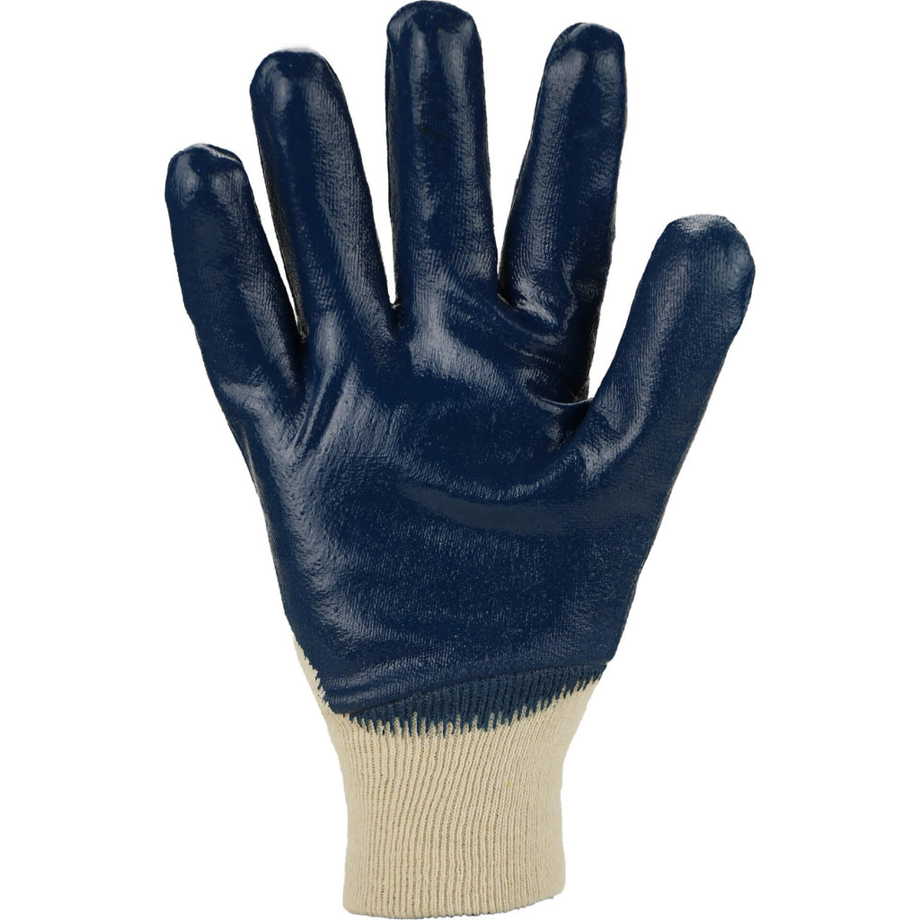 Gants en nitrile 3410 avec ceinture tricotée bleu
