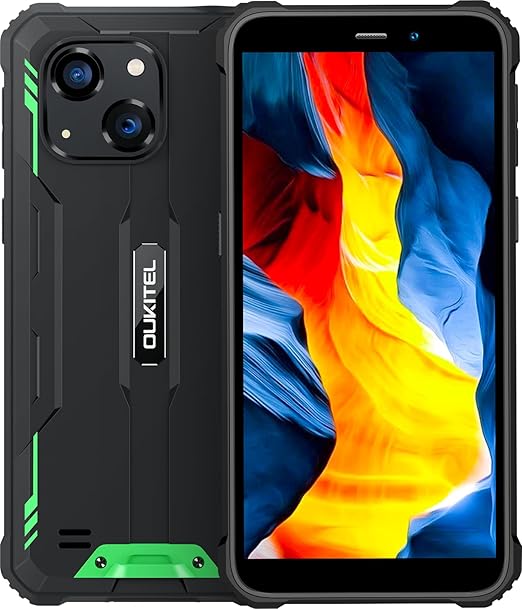 WP20 Pro Telephone Portable Incassable, 6300mAh Batterie, 4Go+64Go(TF 1To), 20MP Double Caméra Arrière, 5.93''HD+ Écran, Android 12, NFC Supporté Smartphone Antichoc Étanche
