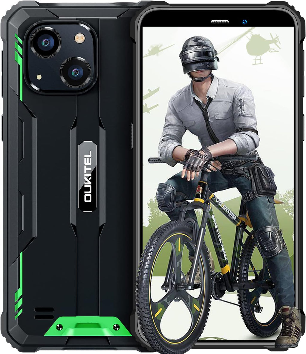WP20 Pro Telephone Portable Incassable, 6300mAh Batterie, 4Go+64Go(TF 1To), 20MP Double Caméra Arrière, 5.93''HD+ Écran, Android 12, NFC Supporté Smartphone Antichoc Étanche