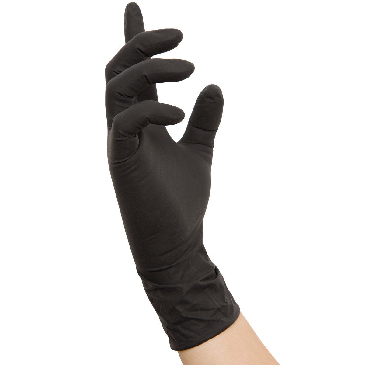 NITRAS BLACK SCORPION, gants jetables en latex, noirs, boîte pour 100 pièces