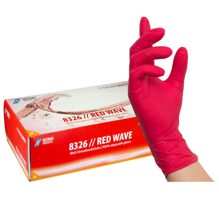 NITRAS BLACK WAVE, gants jetables en nitrile, noirs, boîte pour 100 pièces