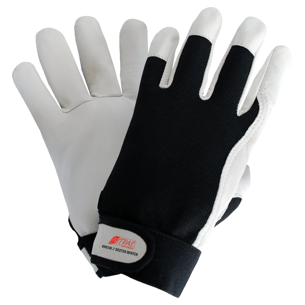 Gants de mécanicien en cuir Nitras 8905W Dexter 1 Nappa, Doublure intérieure hivernale.
