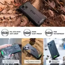 WP20 Pro Telephone Portable Incassable, 6300mAh Batterie, 4Go+64Go(TF 1To), 20MP Double Caméra Arrière, 5.93''HD+ Écran, Android 12, NFC Supporté Smartphone Antichoc Étanche